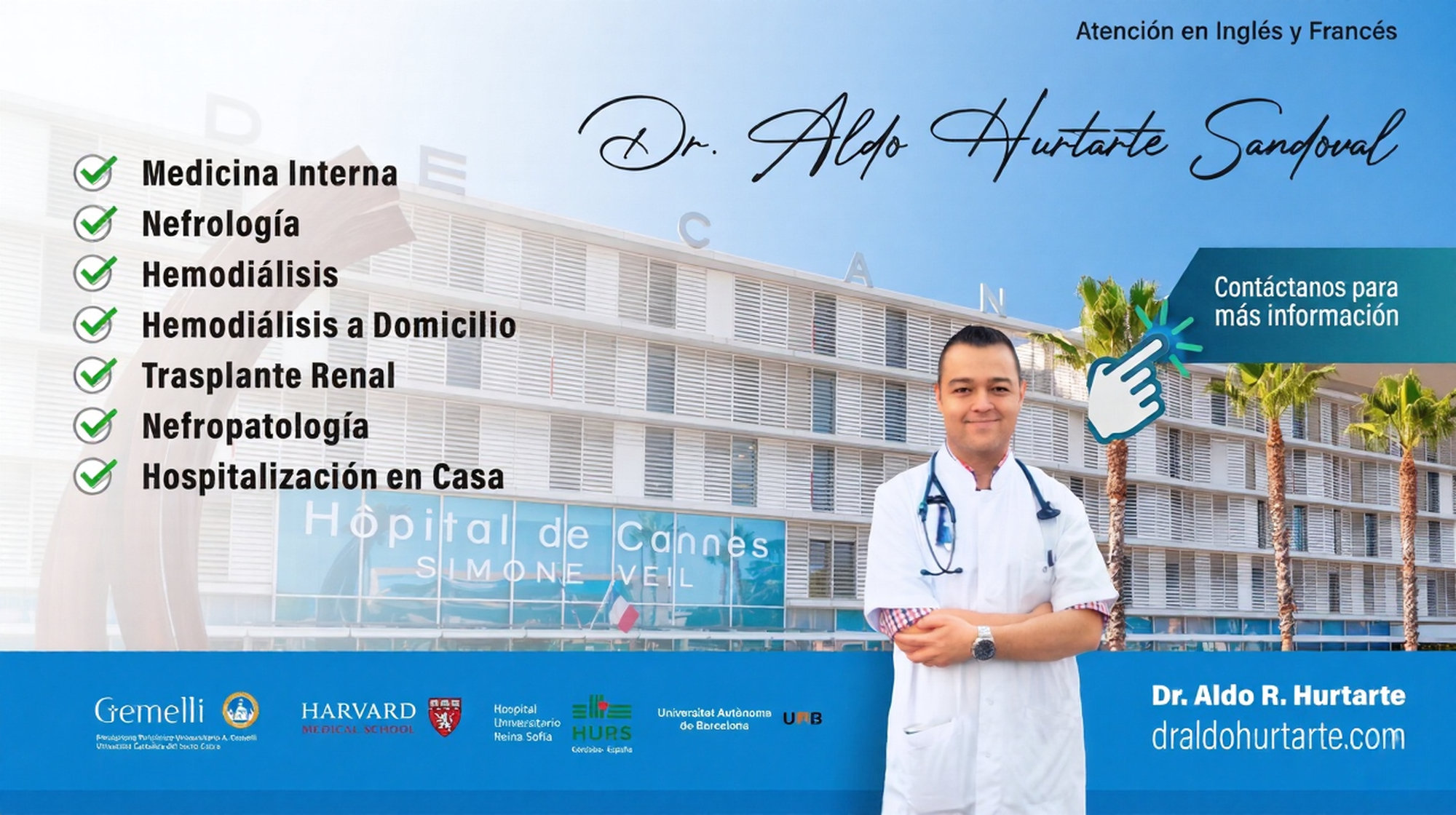 Banner — Dr. Aldo René Hurtarte Sandoval, Nefrología y Medicina Interna en Guatemala